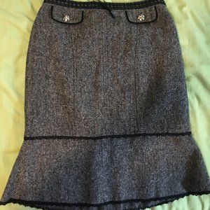 Mixed wool boucle stylish skirt